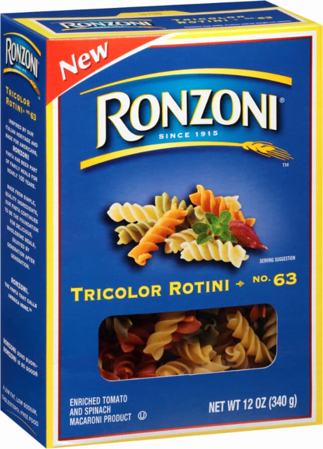 Ronzoni Tricolor Rotini packshot