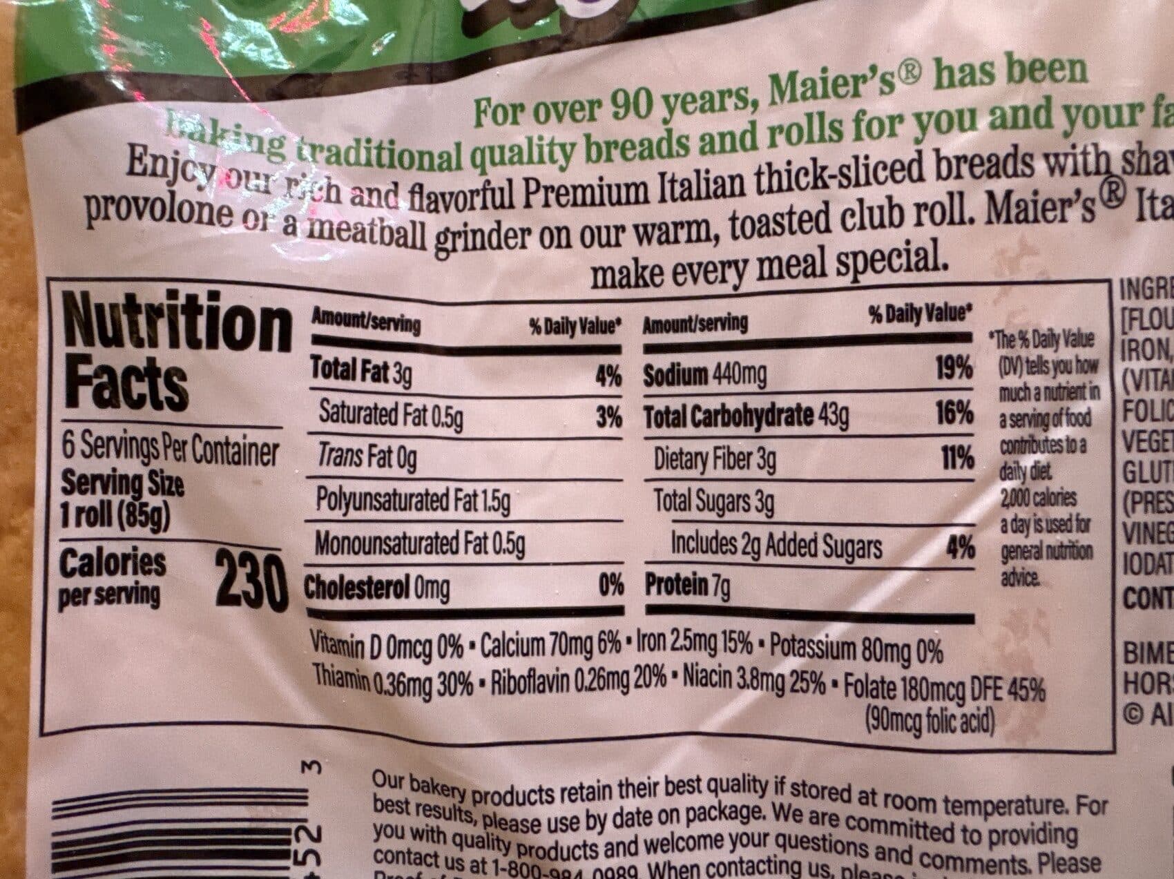 Bimbo Bakeries Usa Inc. Premium Italian Hoagie Rolls packshot