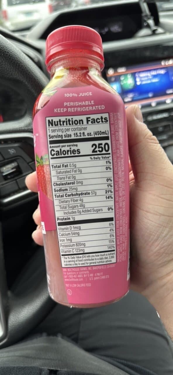 Bolthouse Farms STRAWBERRY BANANA 100% JUICE SMOOTHIE packshot