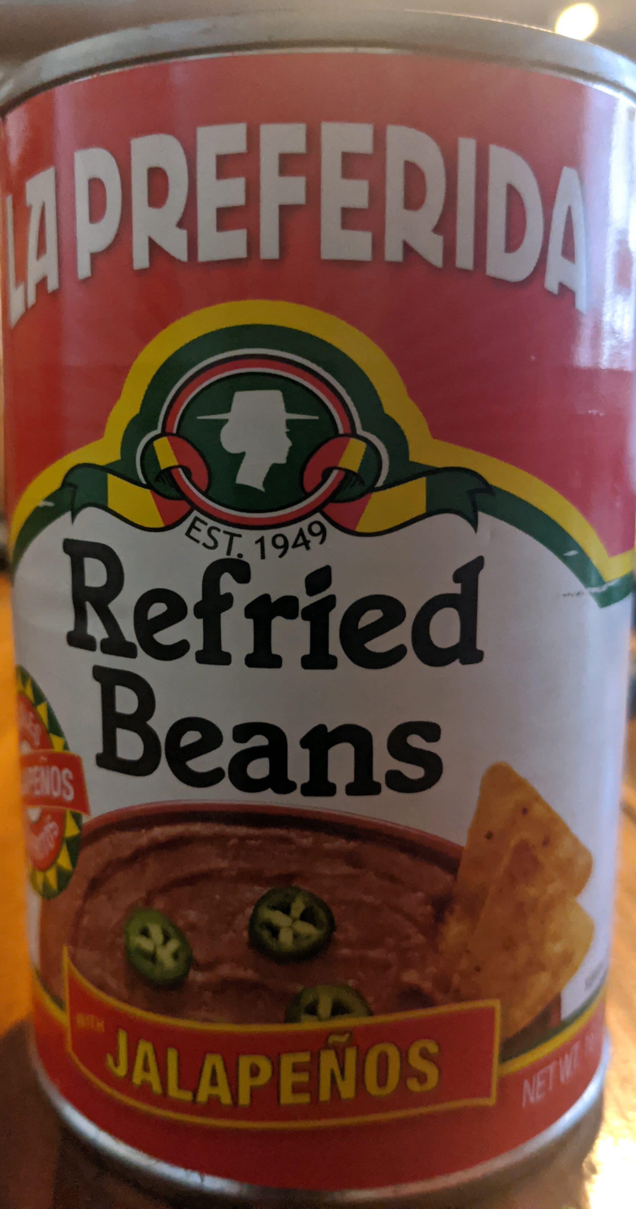 La Preferida Refried beans with jalapenos packshot