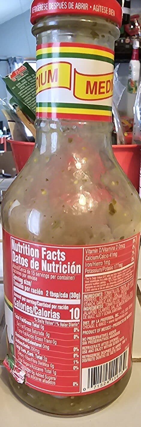La Preferida Salsa Verde Authentic Mexican Salsa packshot