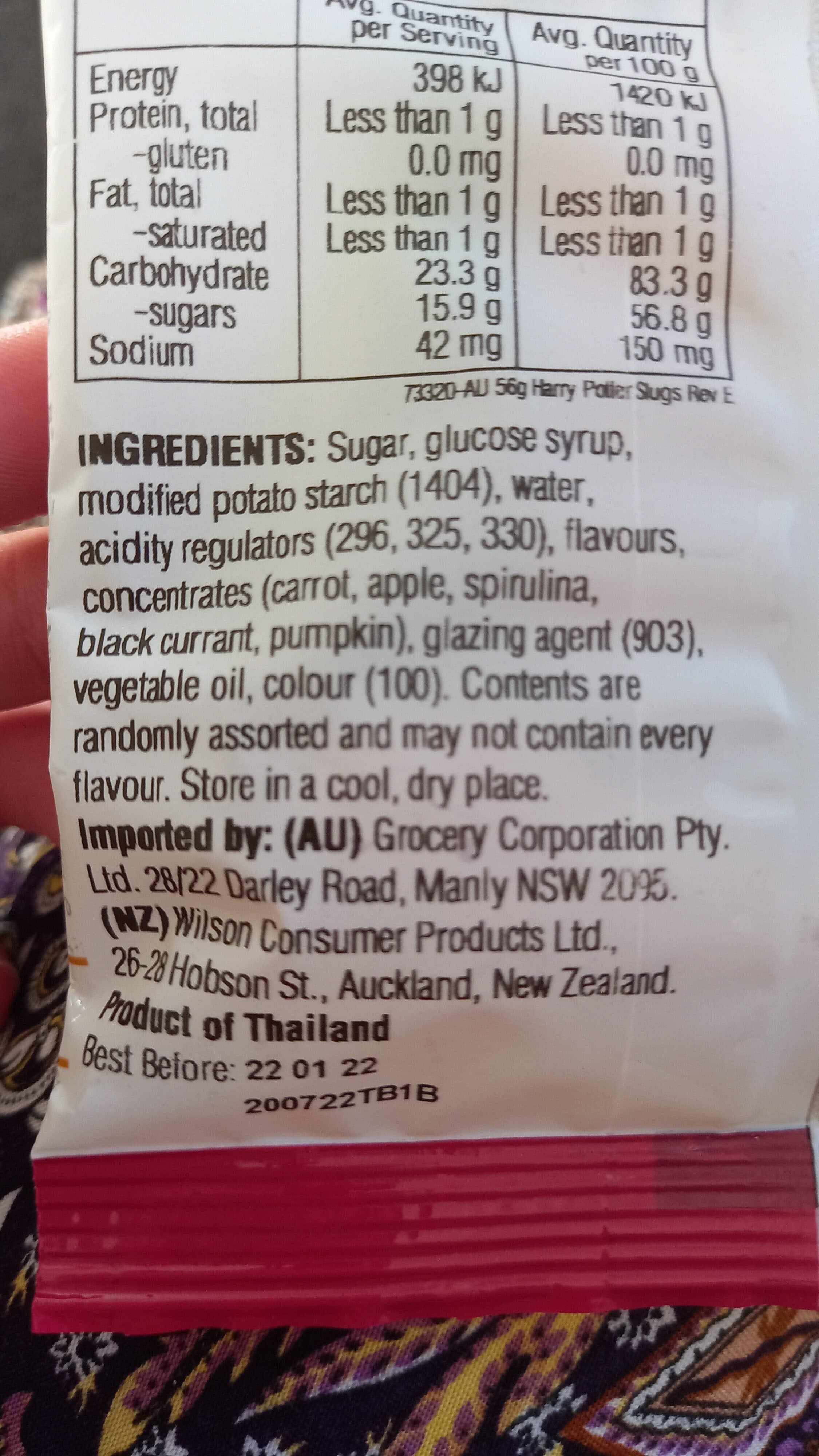 Jelly Belly Harry Potter jelly slugs packshot