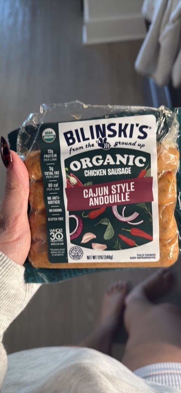Bilinski's Organic Chicken Sausage Cajun Style Andouille packshot