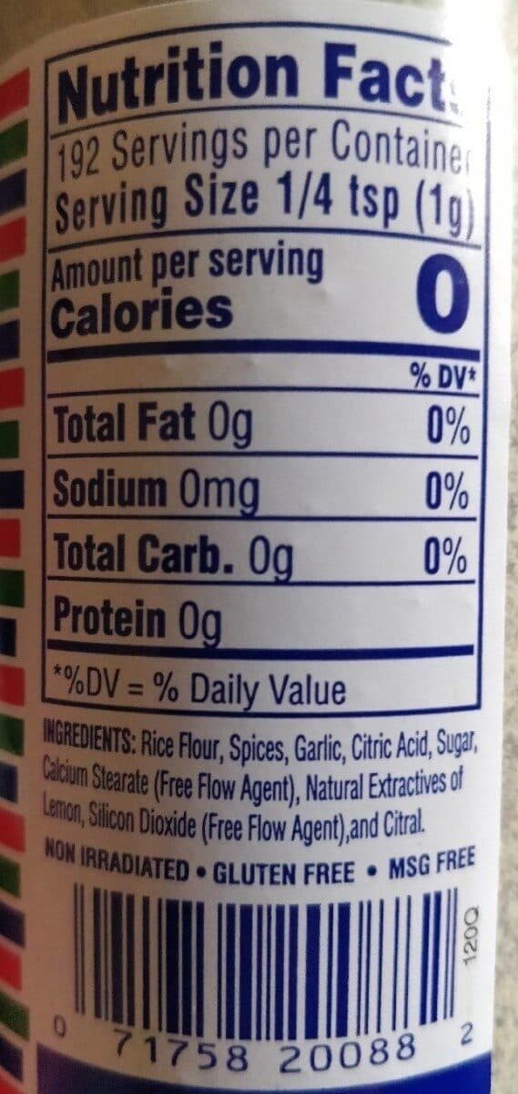 Open Food Facts Salt free lemon pepper packshot