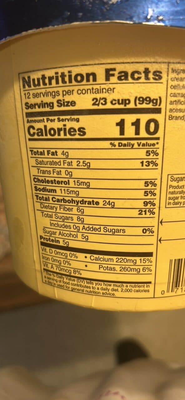 BLUE BELL REDUCED FAT ICE CREAM Country Vanilla FLAVOR packshot