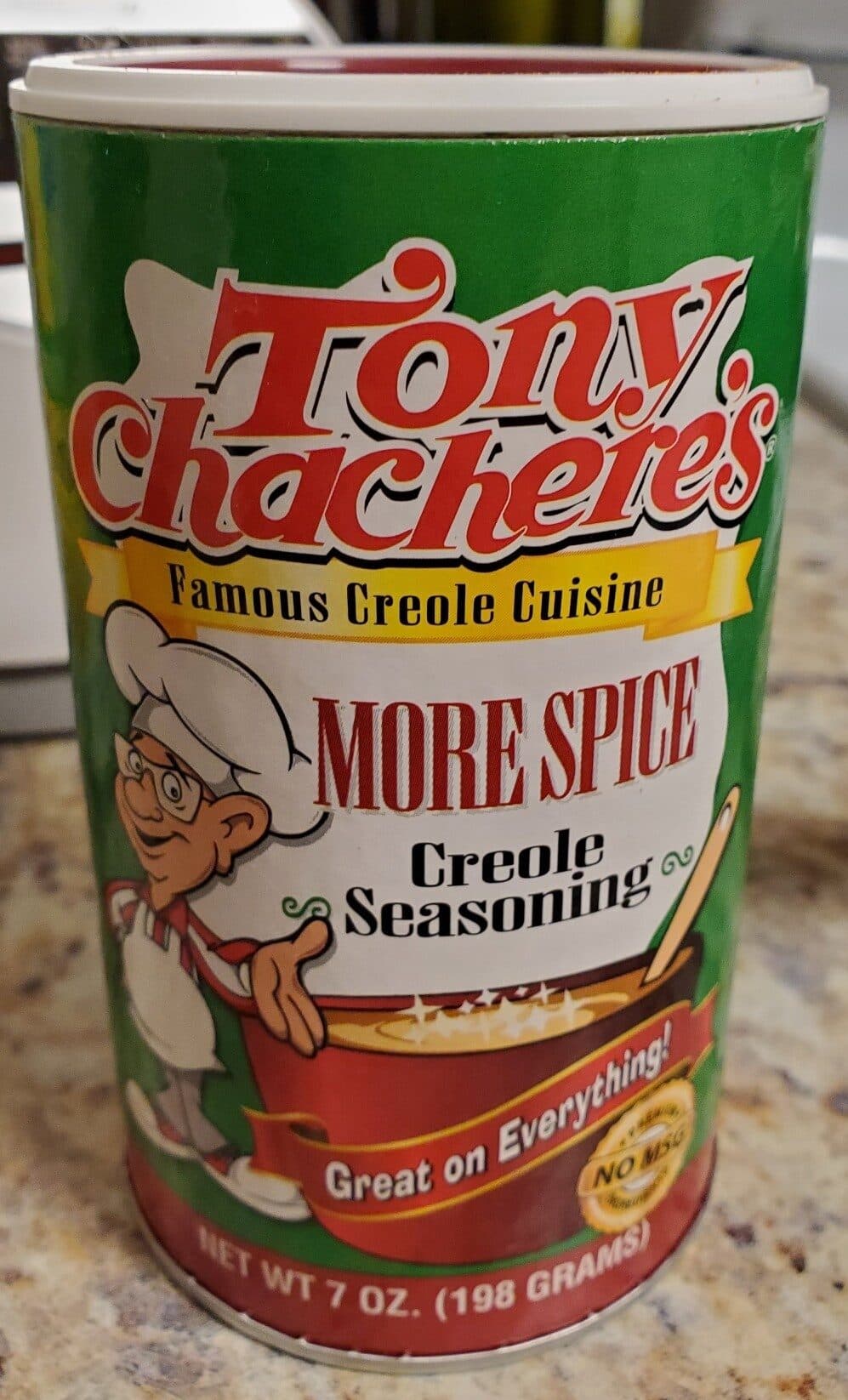 Tony Chachere's More spice creole seasoning, more spice packshot