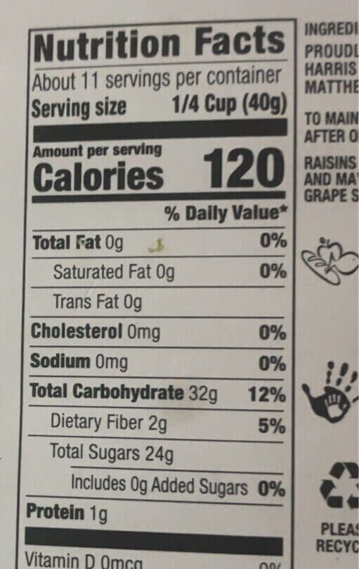 Harris-Teeter Inc. Raisins packshot