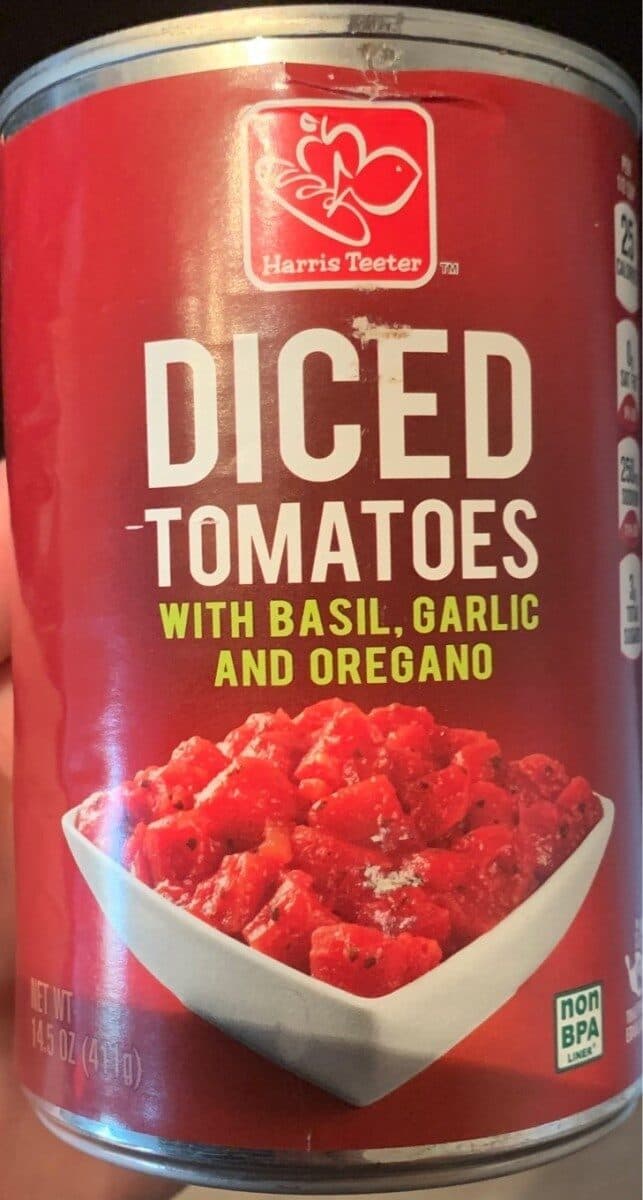 Harris Teeter Diced Tomatoes w/ Basil, Garlic and Oregano packshot