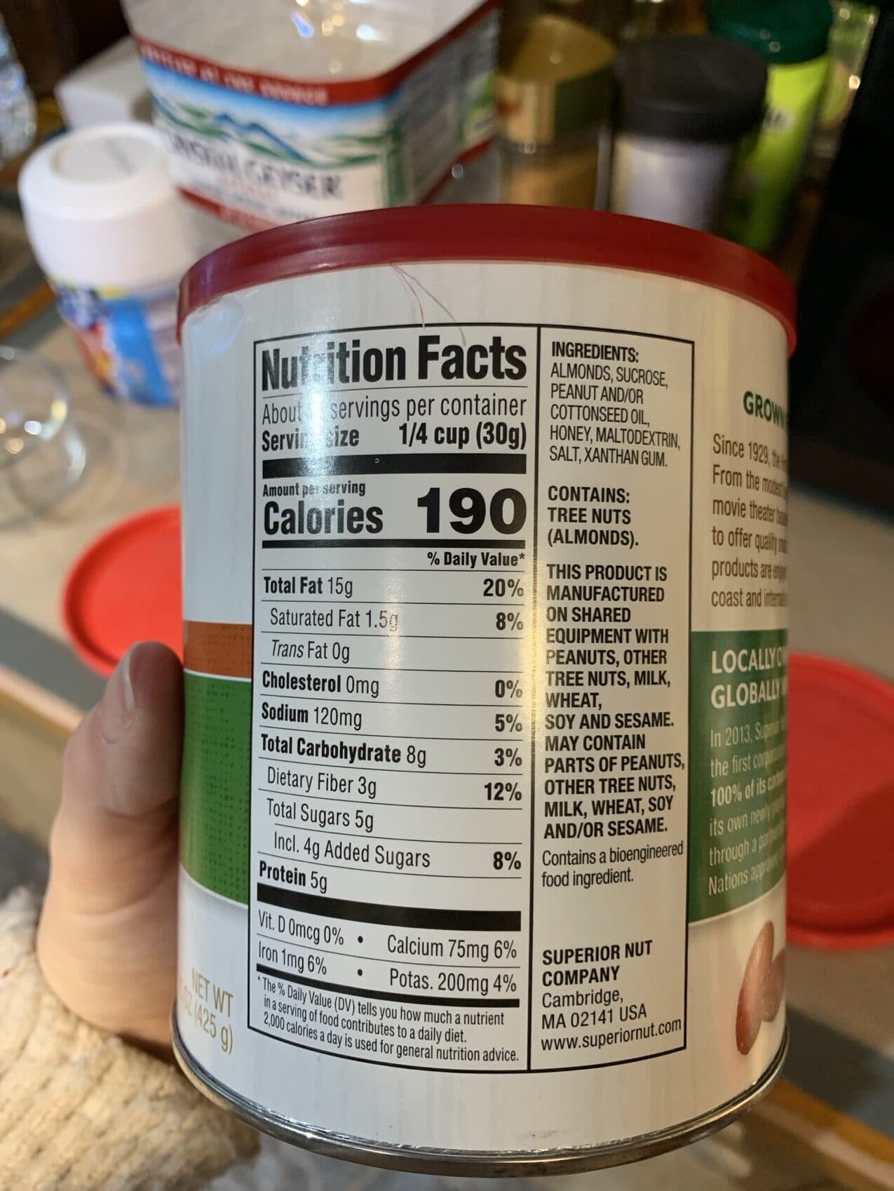 Superior Nut Co.Inc. Honey Roasted Almonds packshot