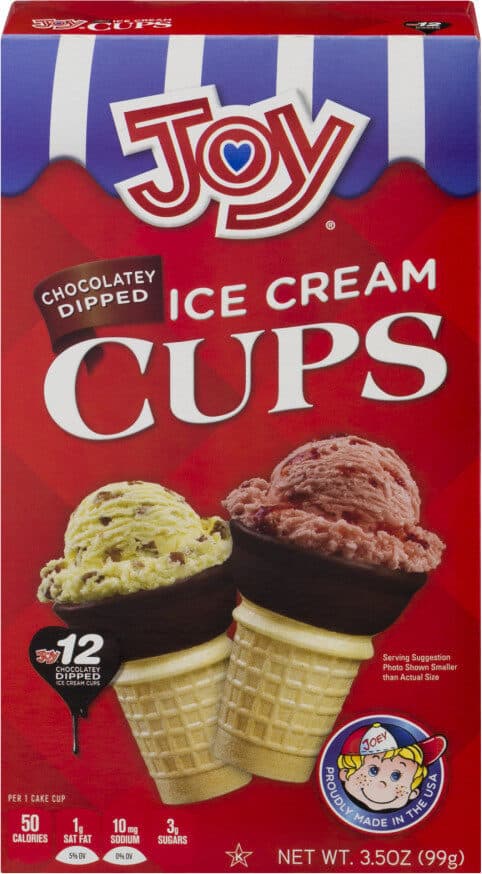 Joy Cone Co. Chocolatey dipped ice cream cups packshot