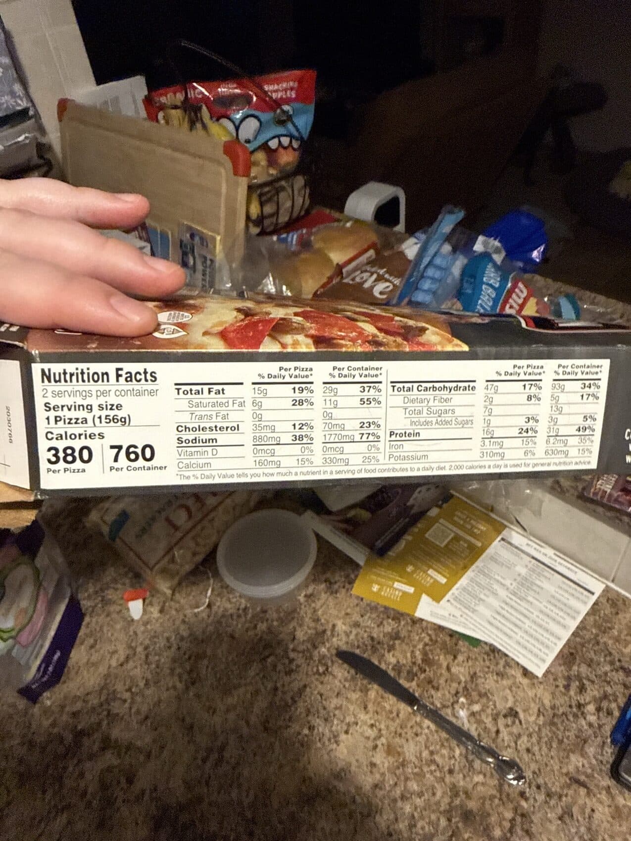 Red Baron French Bread Singles 3 Meat Pizzas packshot