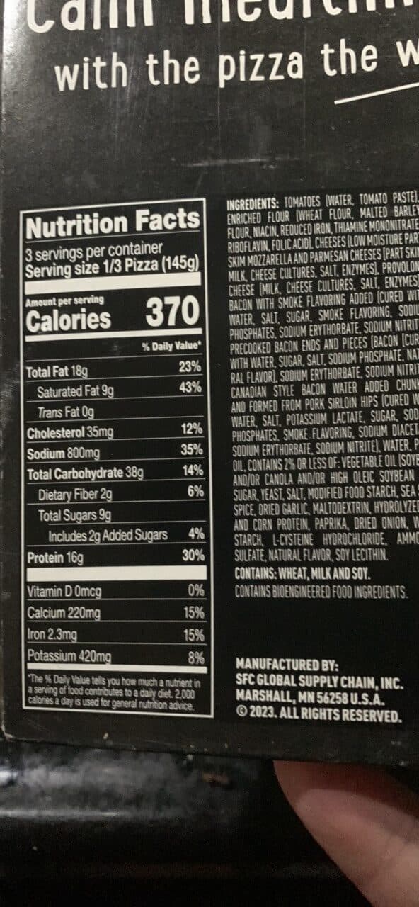 Red Baron Thin & Crispy Bacon Lovers Pizza packshot