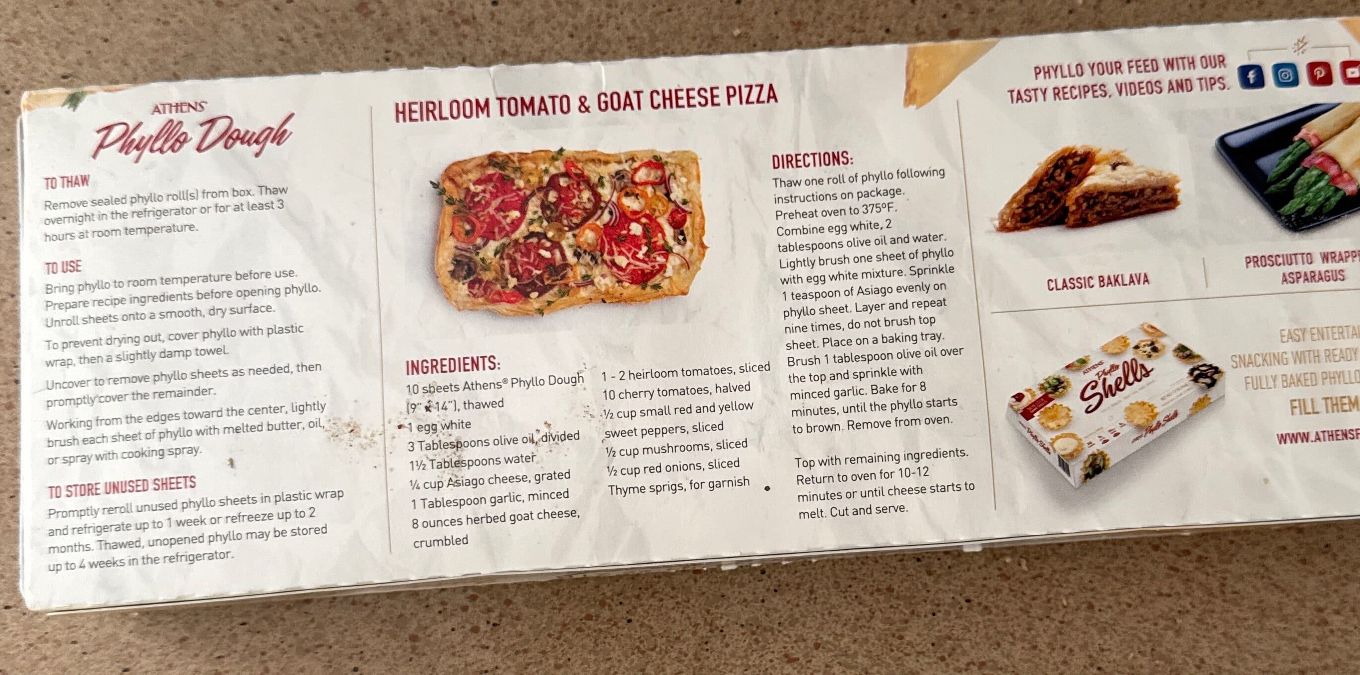 Athens Athens Phyllo Dough packshot