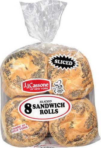 J.J. Cassone Bakery Inc. 8 Sliced Sandwich Rolls packshot