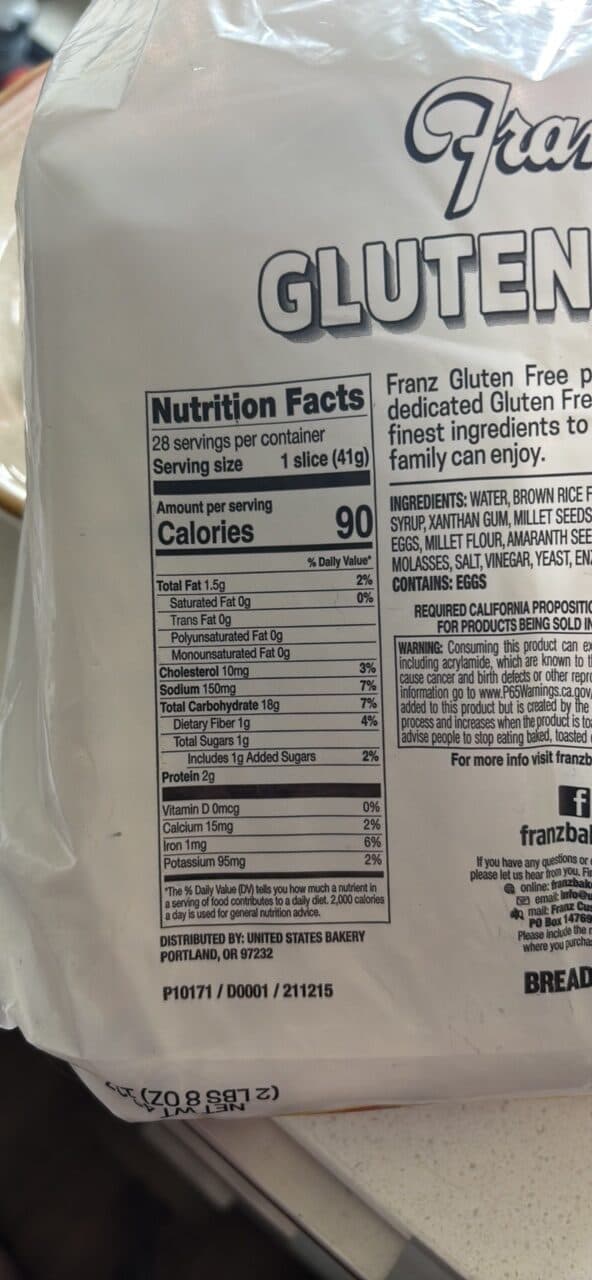 Franz Gluten Free Seven Grain packshot