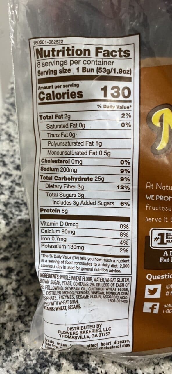 Nature's Own Hamburger Buns packshot