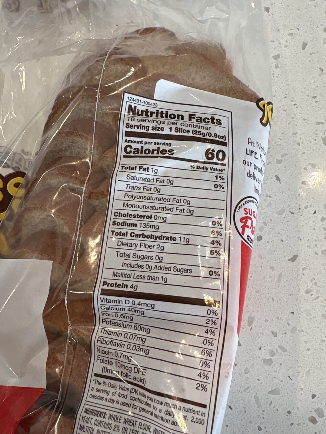 Nature's Own Life 100% Whole Grain Bread packshot