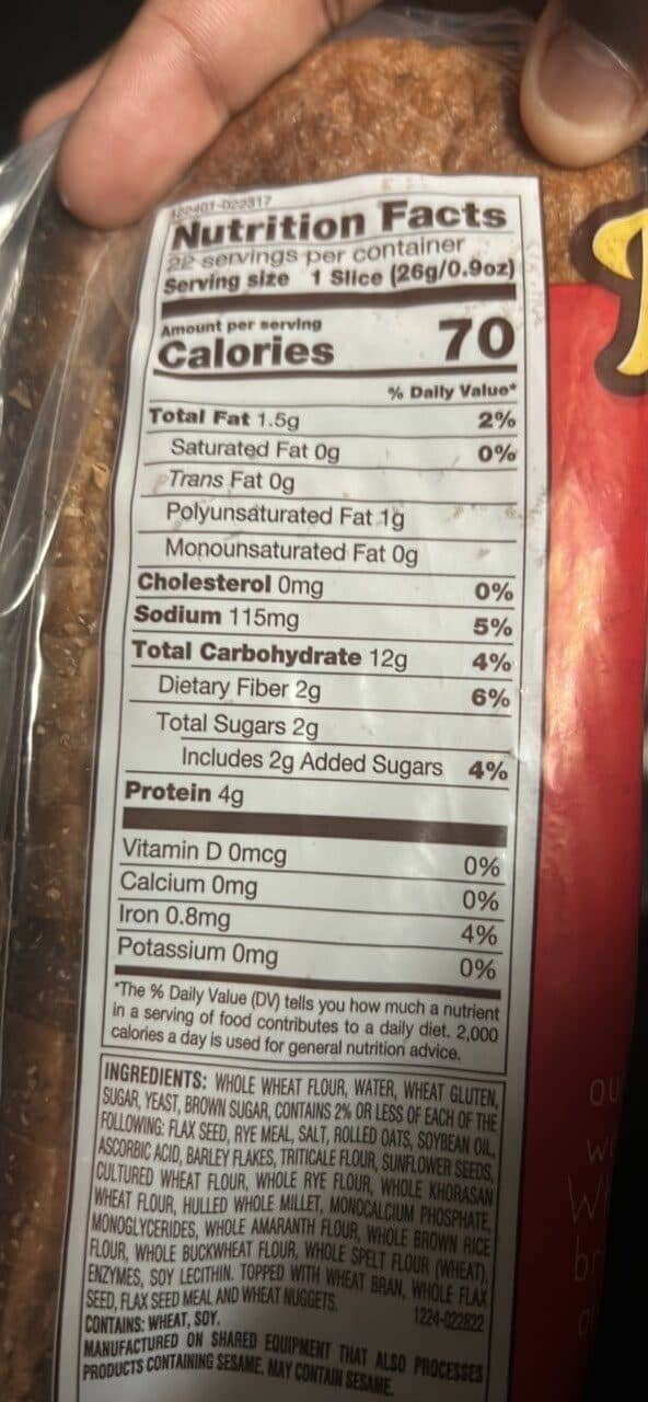 Nature's Own 100% Whole Grain Bread packshot