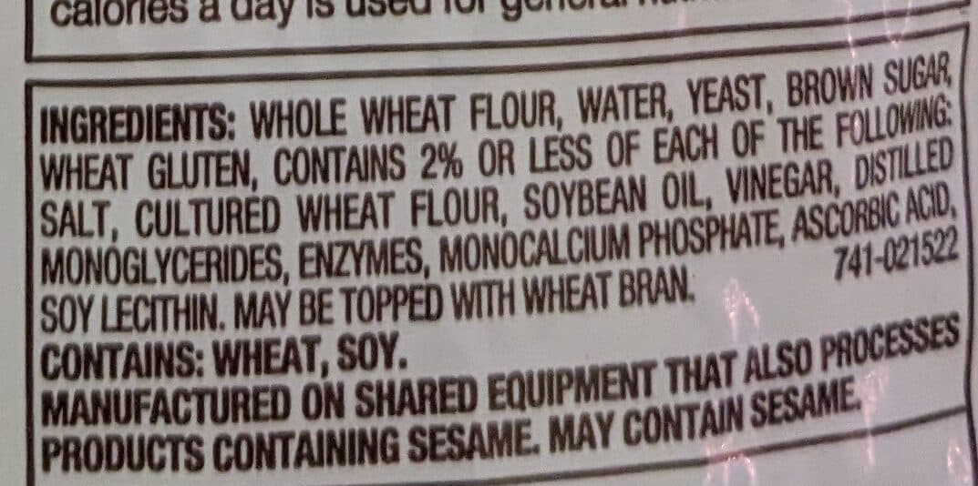 Nature's Own 100% Whole Wheat packshot