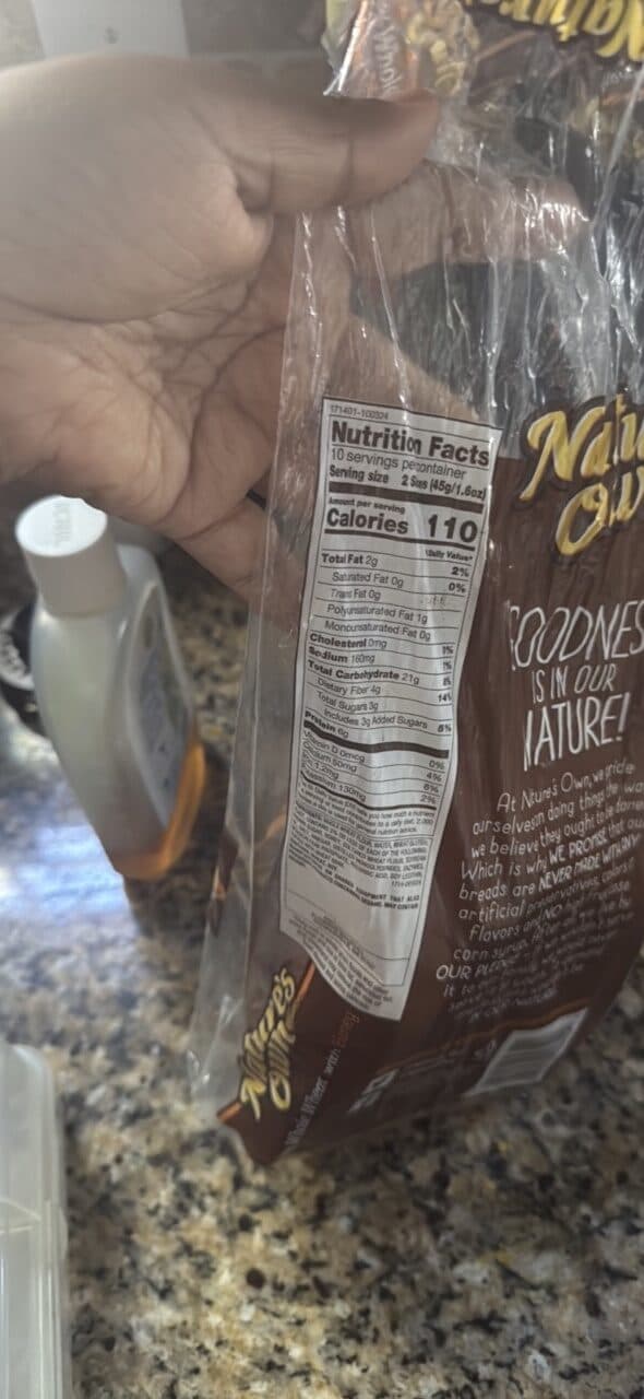Nature's Own 100% Whole Wheat Made with Real Honey packshot