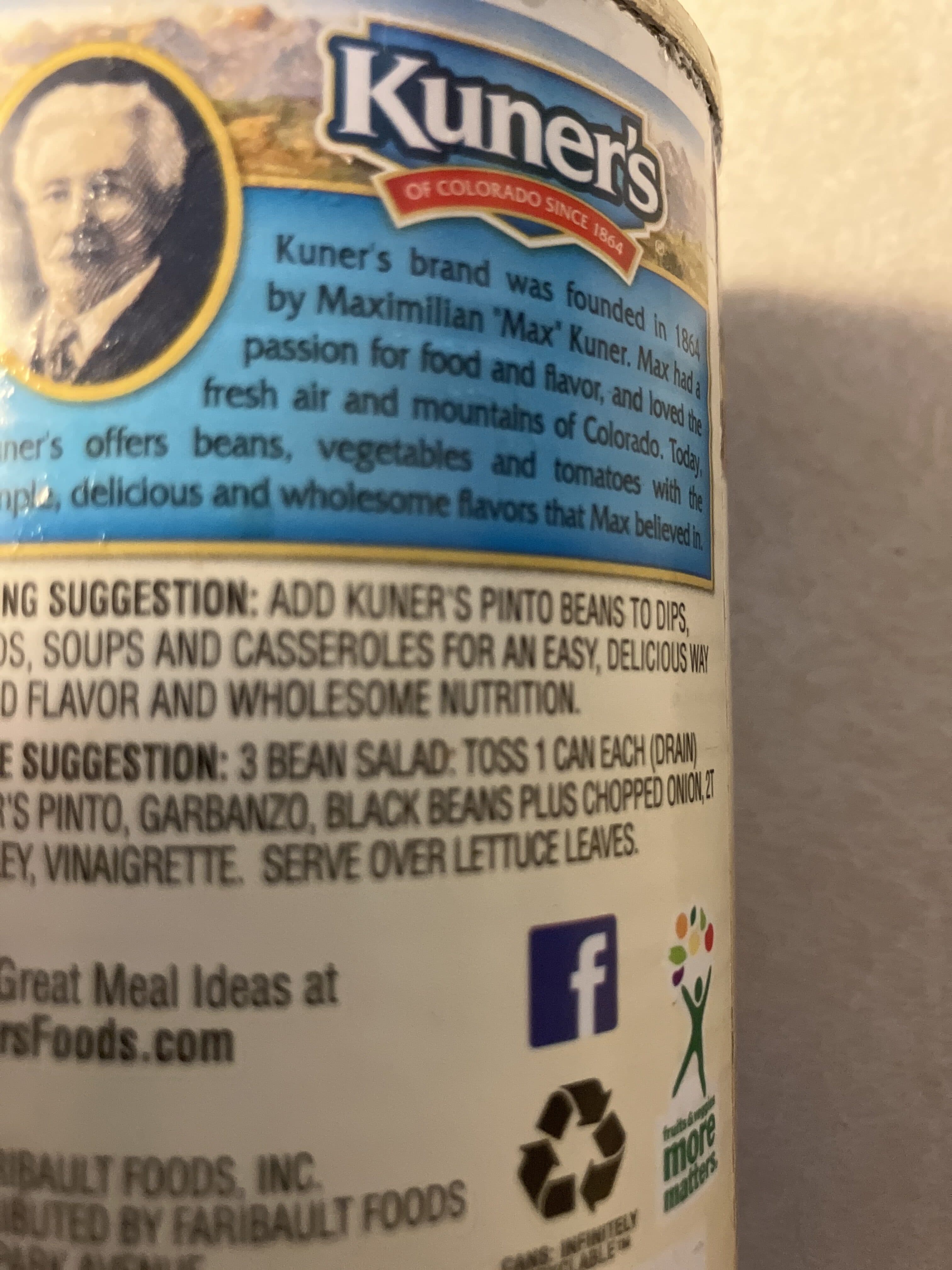 Kuner's Pinto Beans packshot