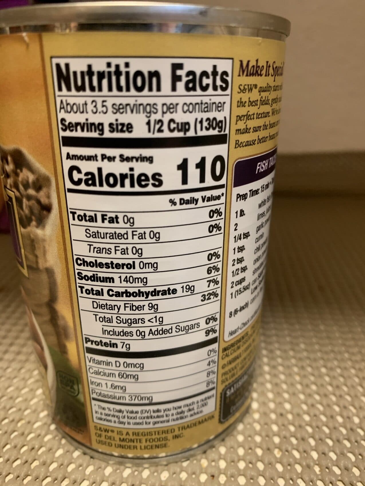 S&W Pinto Beans packshot