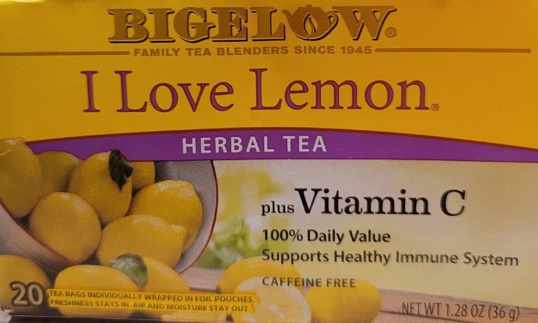 Bigelow I Love Lemon Herbal Tea packshot