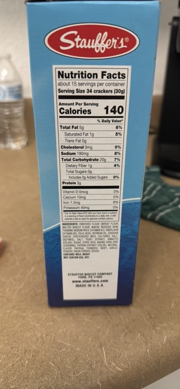 Stauffer's Whales Baked Cheese Crackers packshot