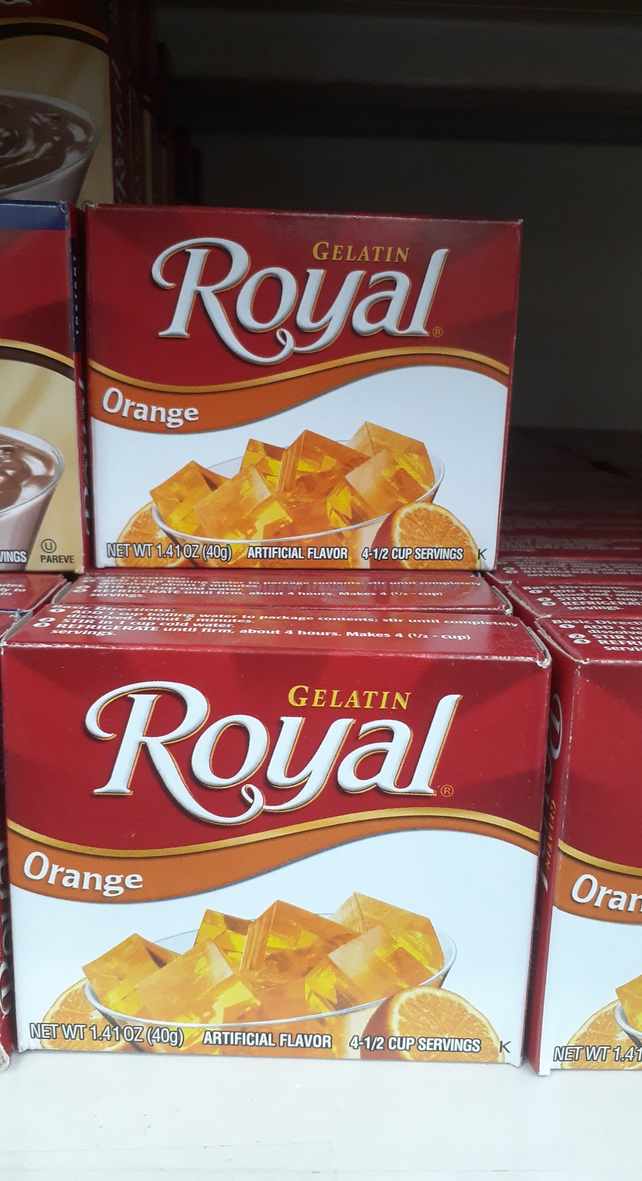 Royal Gelatin orange packshot