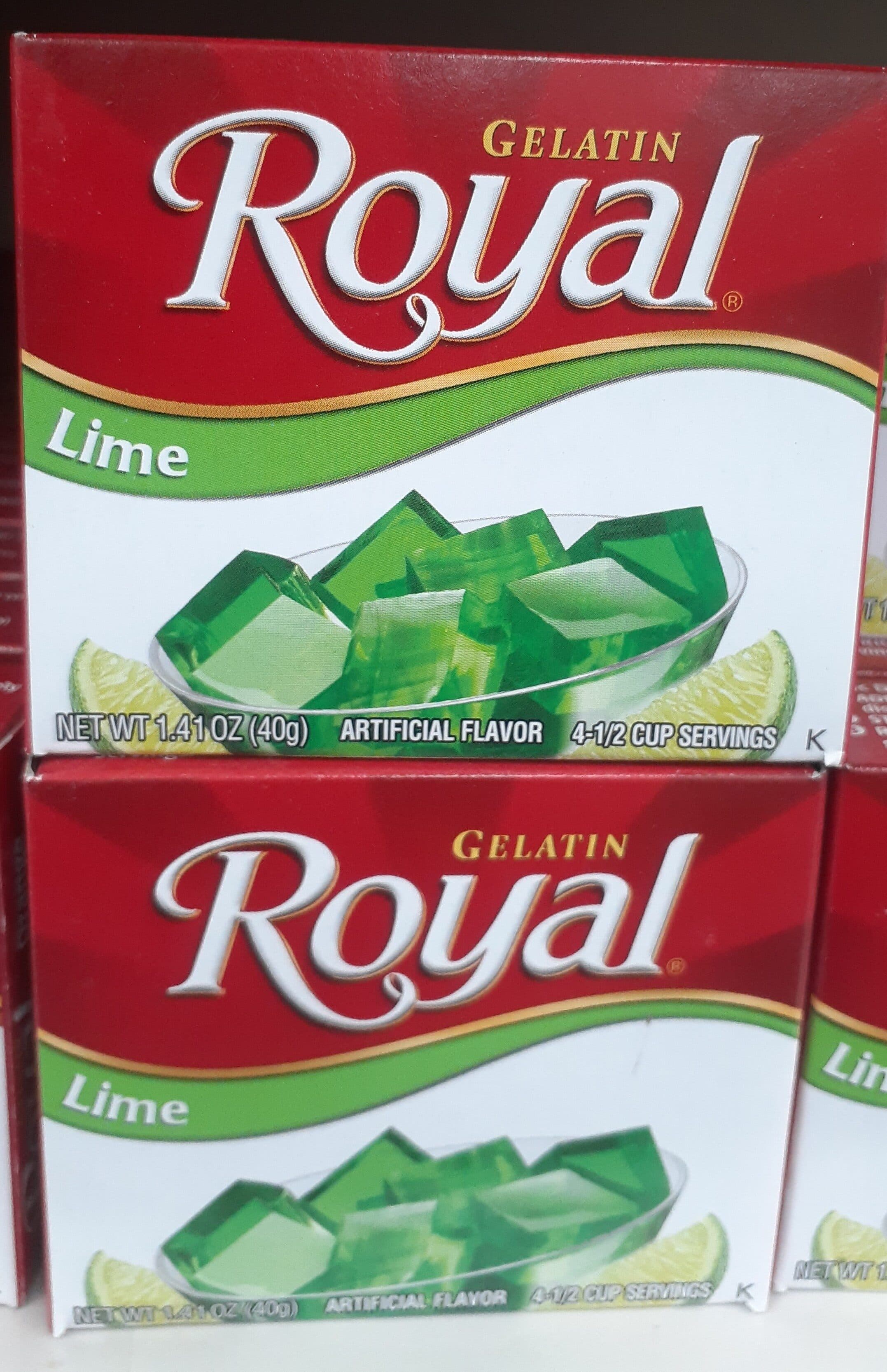 Royal Gelatin lime packshot