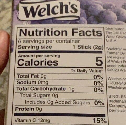 Welch's Grape Low Calorie Drink Mix packshot