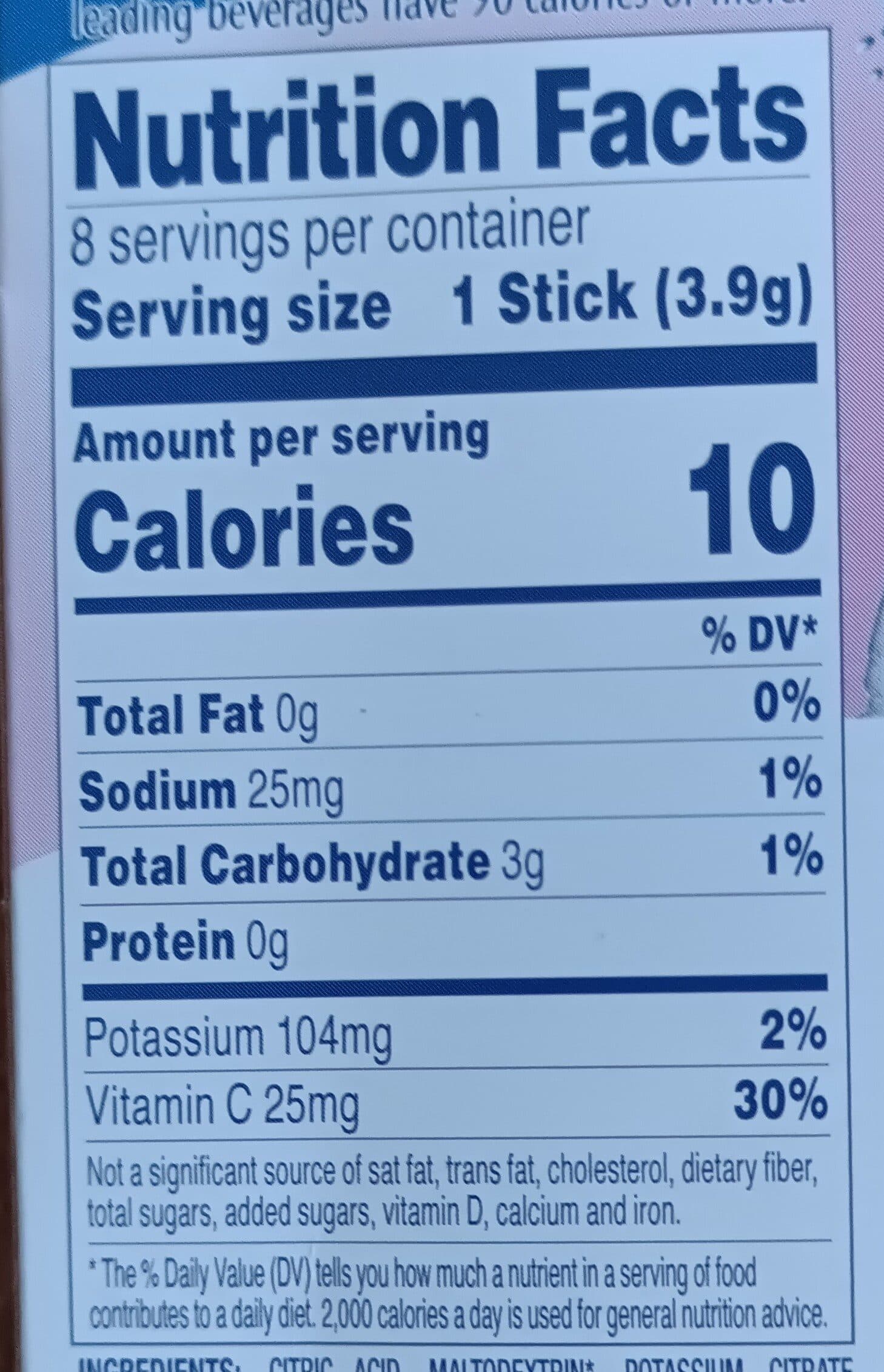 Open Food Facts Light singles water drink mix to go powder packets packshot