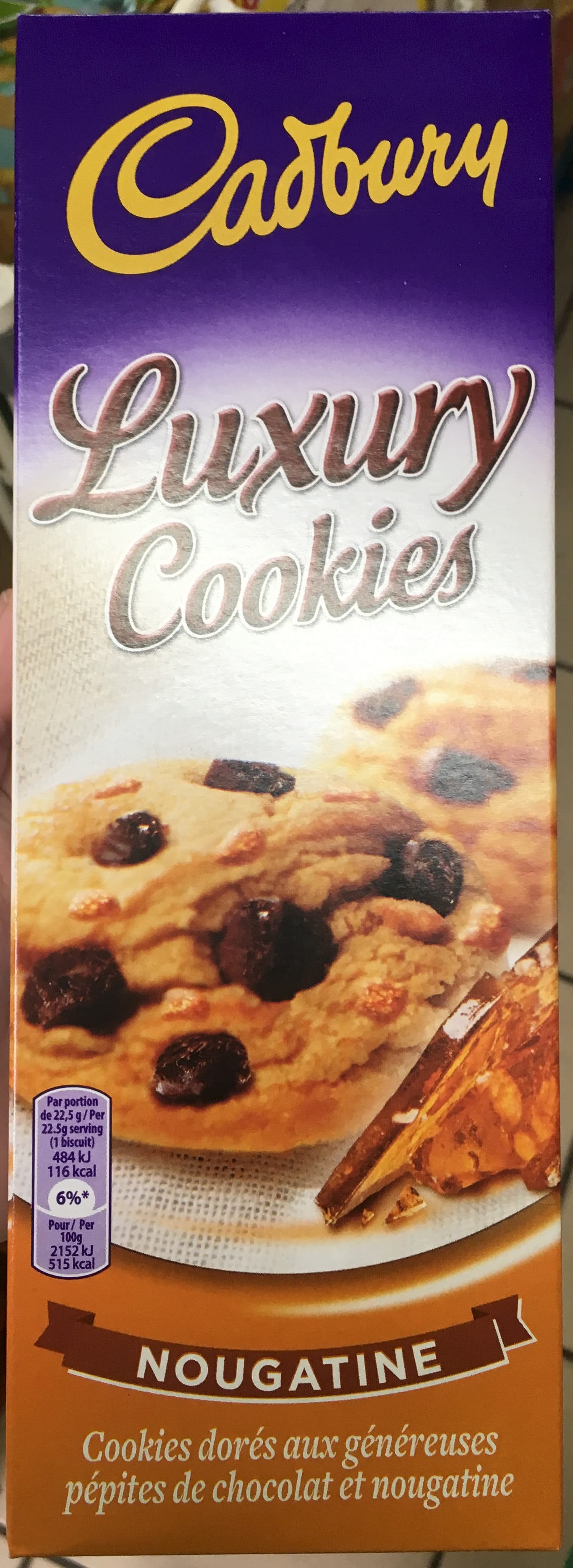 Cadbury Luxury Cookies Nougatine packshot