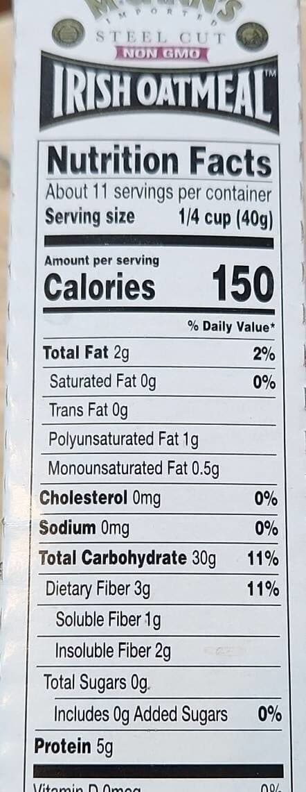 McCann's Imported Steel cut irish oatmeal packshot