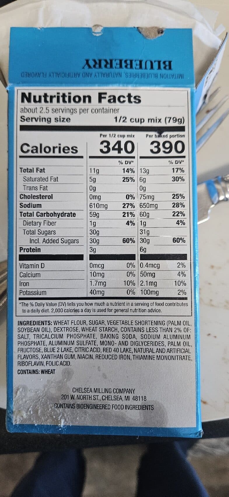 Jiffy Blueberry muffin mix packshot