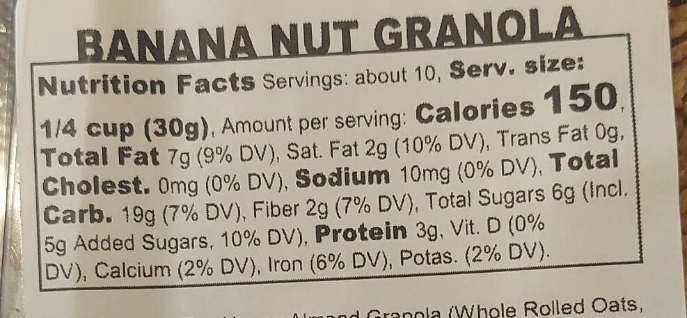 Torn & Glasser Banana Nut Granola packshot