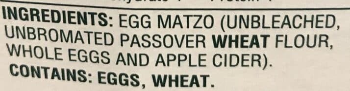 Manischewitz Egg Matzos packshot