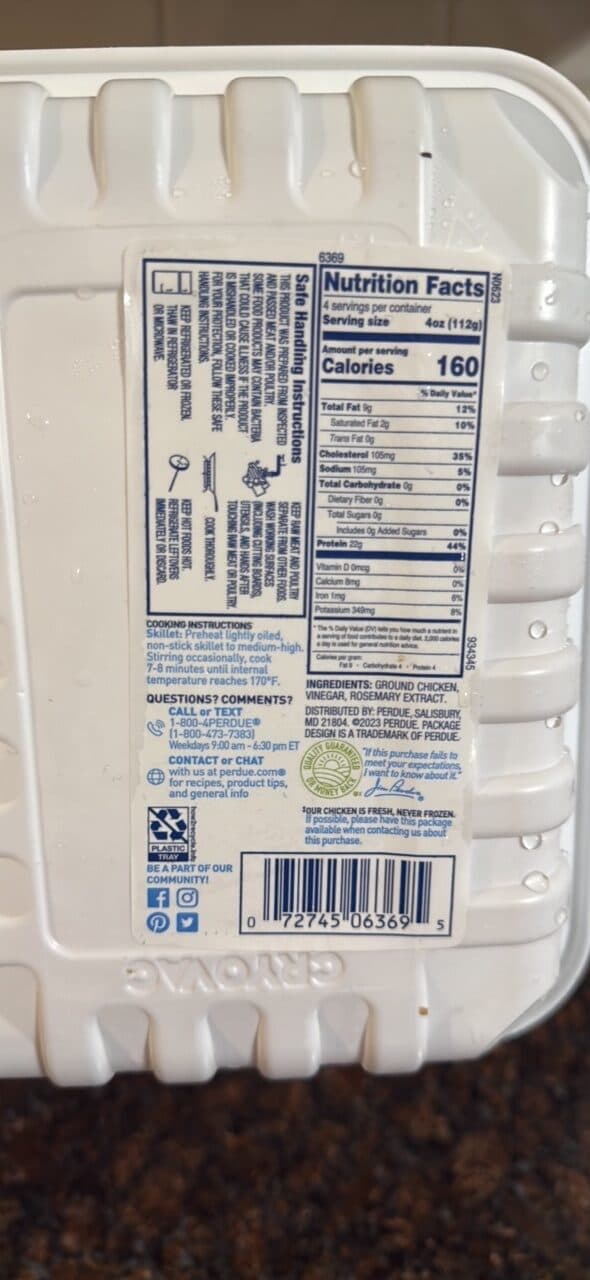 Perdue GROUND CHICKEN packshot