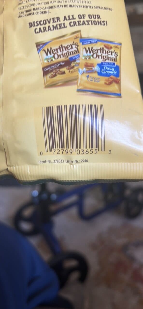 Werther's Original Caramel Chocolate Hard Candies packshot