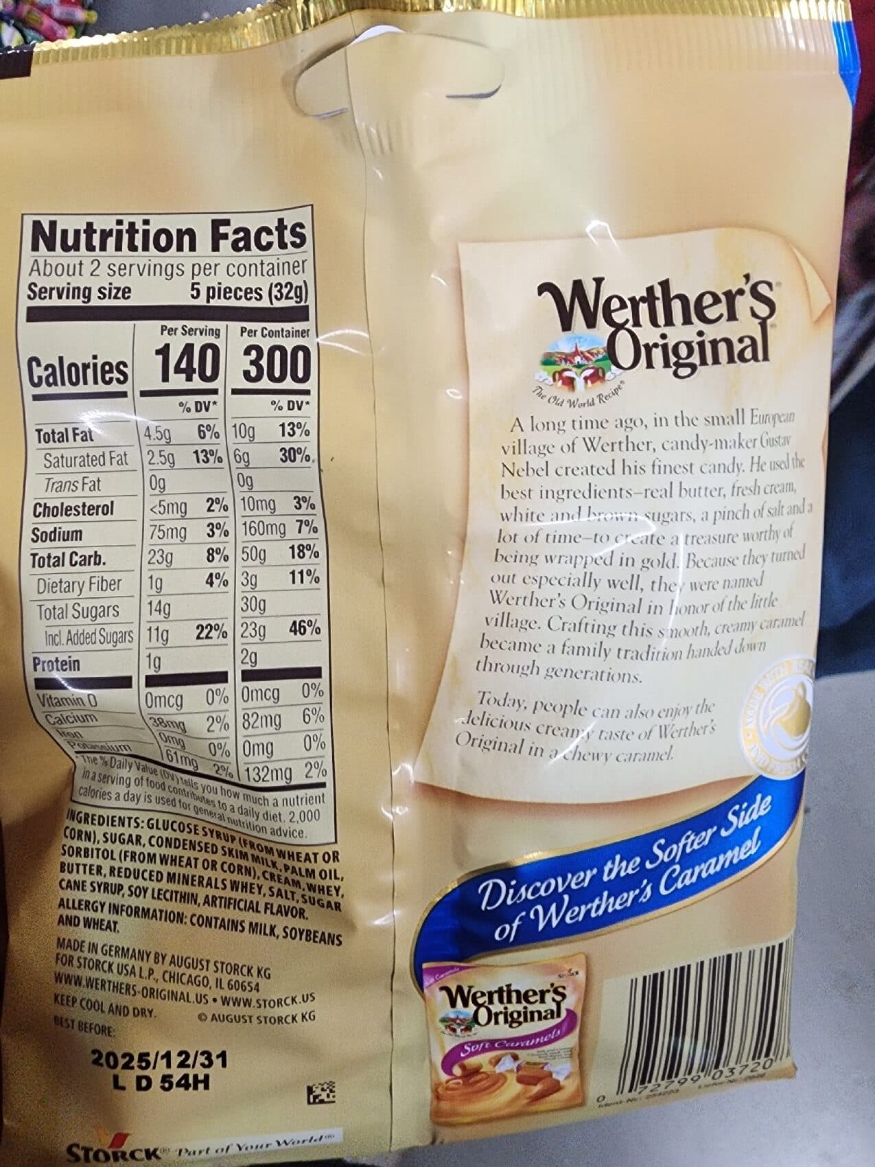 Storck Werther'S Original, Chewy Caramels packshot