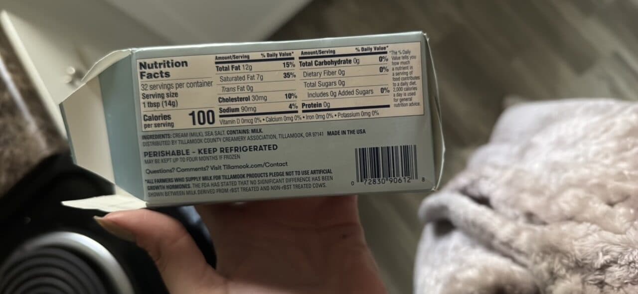 Tillamook Sea Salted Extra Creamy Butter packshot