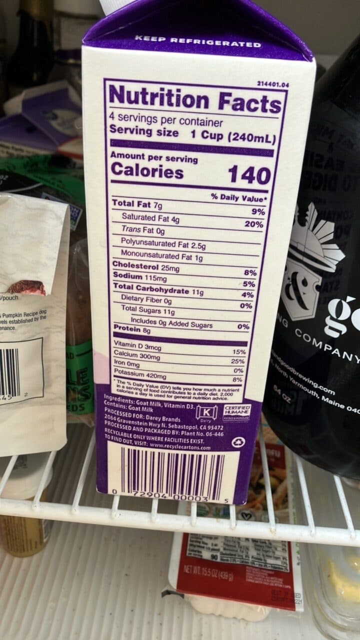 Meyenberg Goat Milk packshot