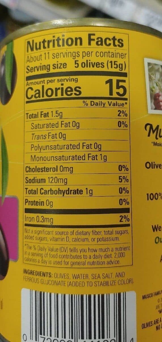 Musco Family Olive Co. Medium Pitted California Ripe Olives packshot
