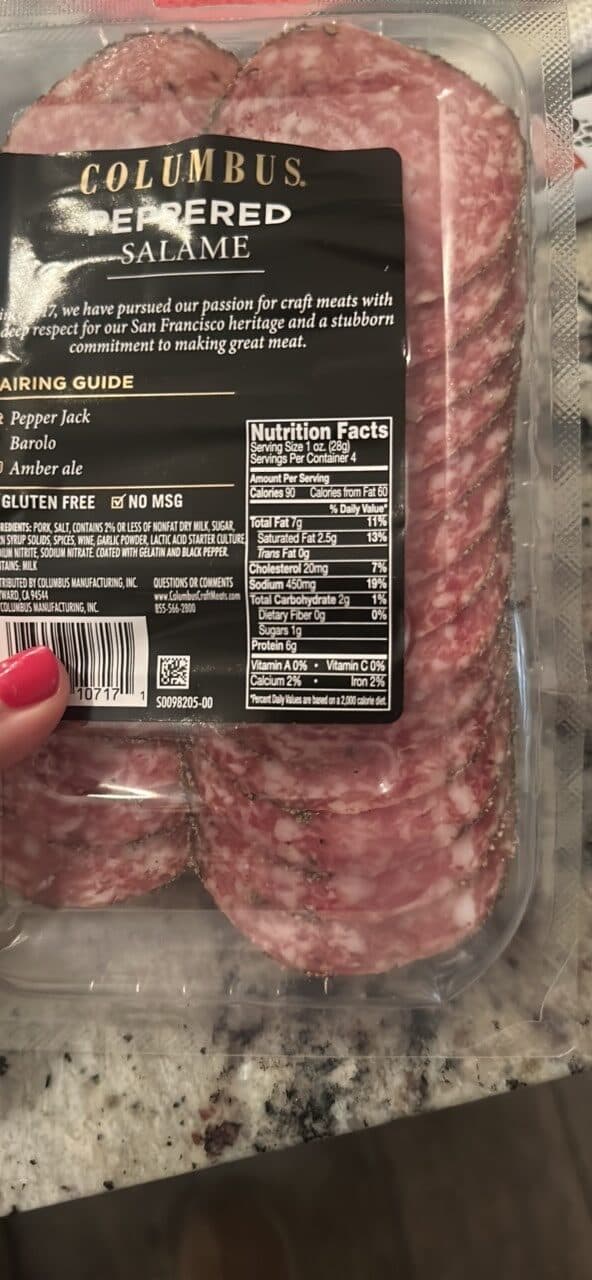 Columbus Peppered Salame packshot