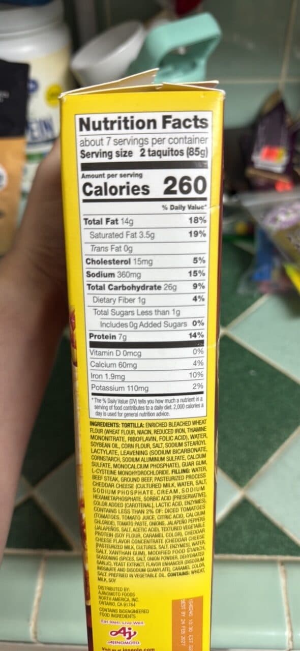 José Olé Taquitos Beef & Cheese in Flour Tortillas packshot