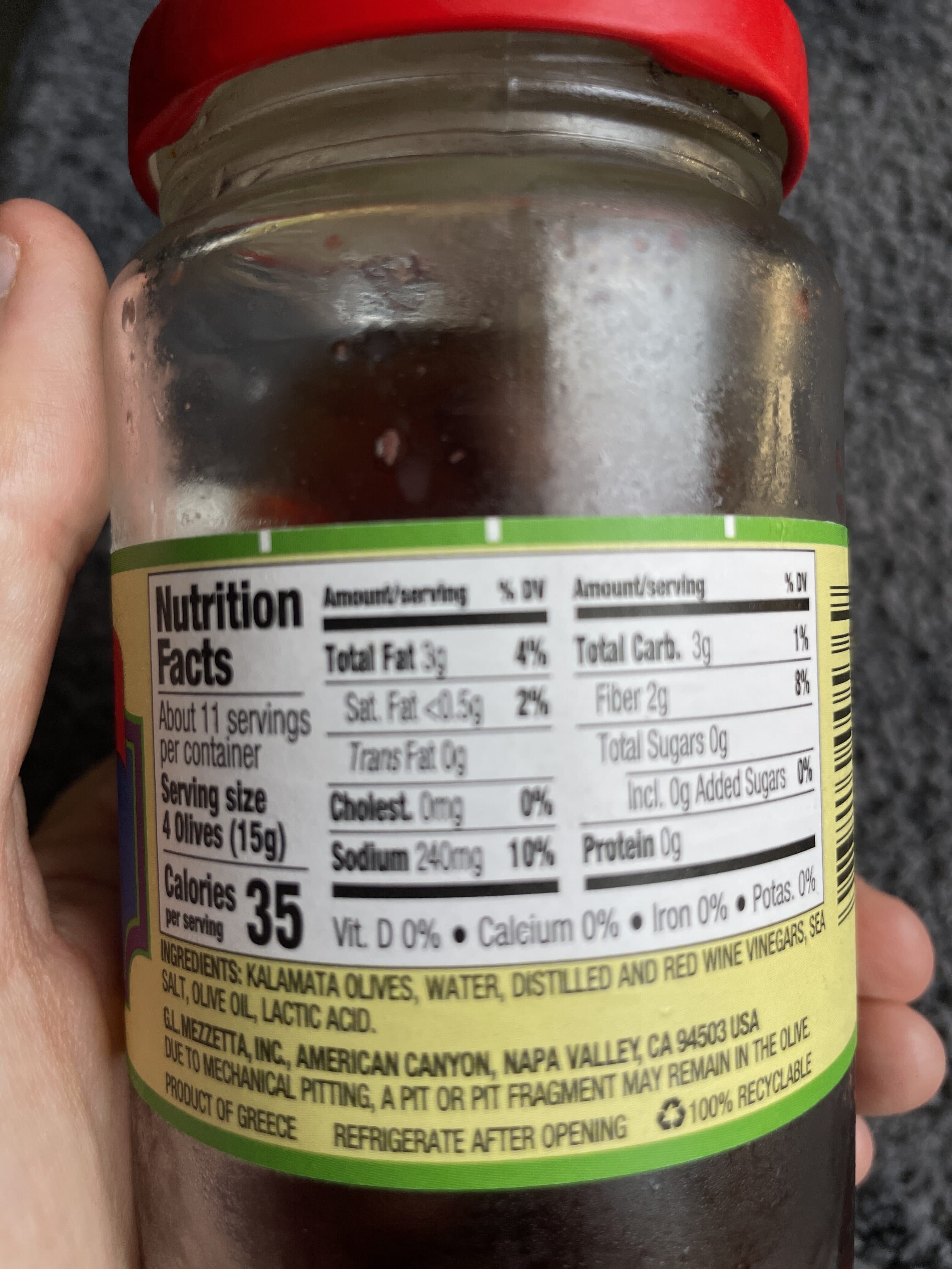 Mezzetta Pitted Greek Kalamata Olives packshot