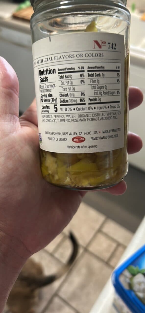 Jeff's Garden Sliced Golden Greek Peperoncini packshot