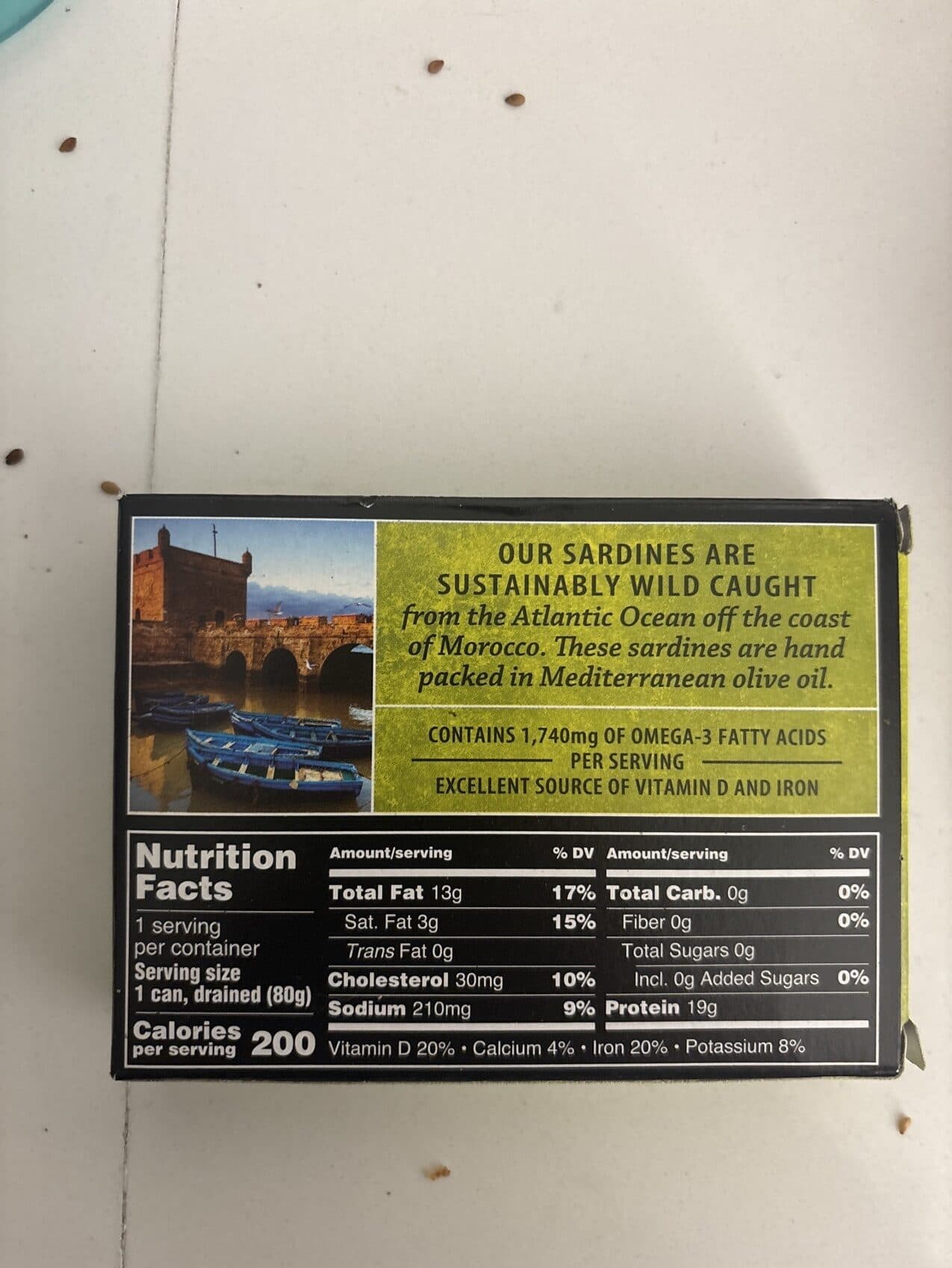 Crown Prince Natural Skinless & Boneless Sardines in Pure Olive Oil packshot
