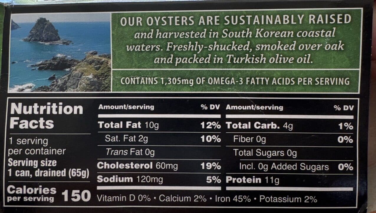 Crown Prince Natural Smoked Oysters packshot