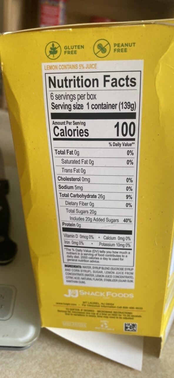Luigi's Lemon Real Italian Ice packshot